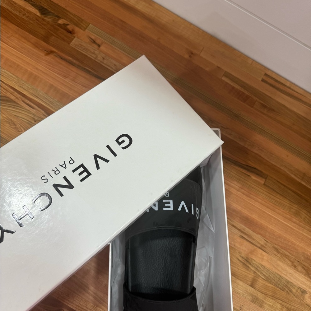 Givenchy Logo Print Rubber Slides - image 5